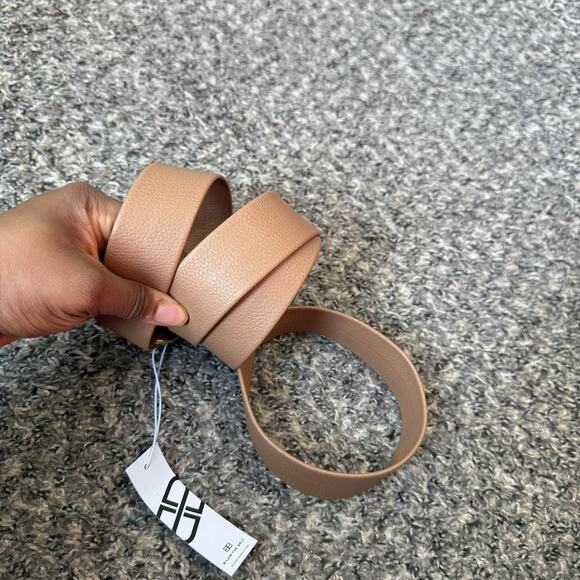 B-Low The Belt O/S Synthetic Vegan Leather Tan Brown Pebbled MIA Gold Buckle NEW main image 4